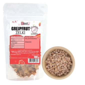 Grejpfrut kostki (żelki) bez dodatku cukru 100g