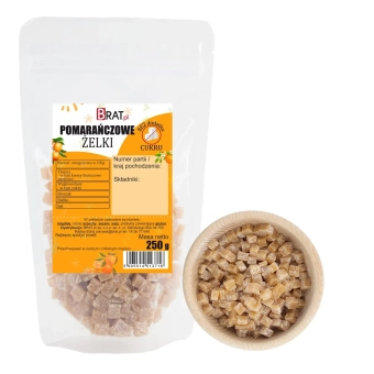 Pomarańczowe kostki (żelki) bez dodatku cukru 250g