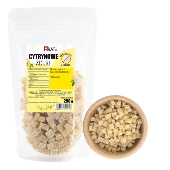 Cytrynowe kostki (żelki) bez dodatku cukru 250g