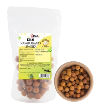Kulki z mango, ananasem i limonką bez dodatku cukru 250g