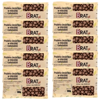 Prażona ciecierzyca w mlecznej czekoladzie 10 x 80g