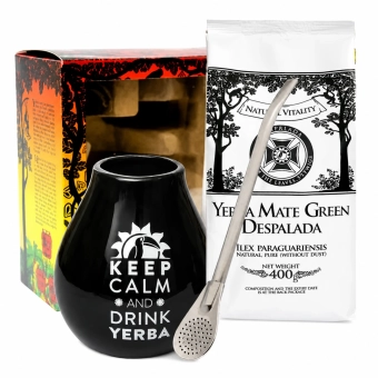 Zestaw do Yerba Mate Despalada 400g + bombilla + luka negro + podkładka