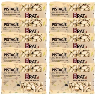 Pistacje prażone solone 10 x 80g