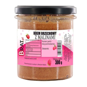 Krem orzechowy z malinami 300g