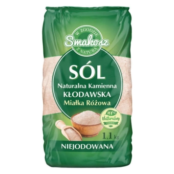 Sól naturalna kłodawska miałka 1,1kg zielone opakowanie.webp