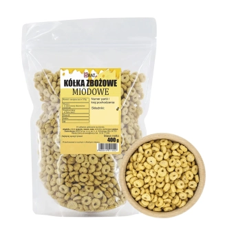 Kółka zbożowe o smaku miodowym 400g