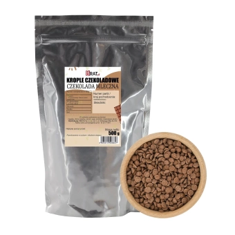 Krople czekoladowe - czekolada mleczna 500g