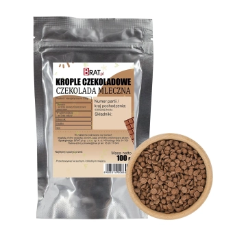 Krople czekoladowe - czekolada mleczna 100g