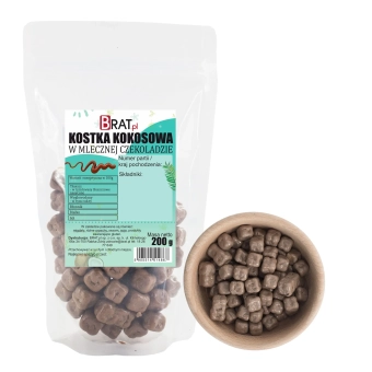 Kostka kokosowa w mlecznej czekoladzie 200g