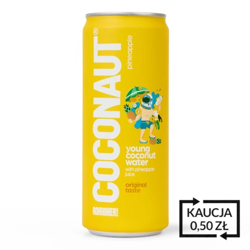 Woda kokosowa z młodego kokosa z sokiem ananasowym 320ml.webp