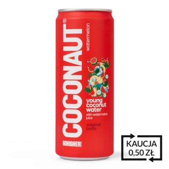 Woda kokosowa z młodego kokosa z sokiem arbuzowym 320ml