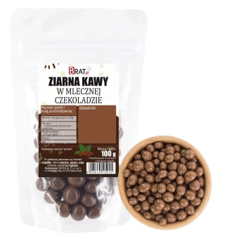 Ziarna kawy w mlecznej czekoladzie 100g