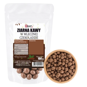 Ziarna kawy w mlecznej czekoladzie 100g