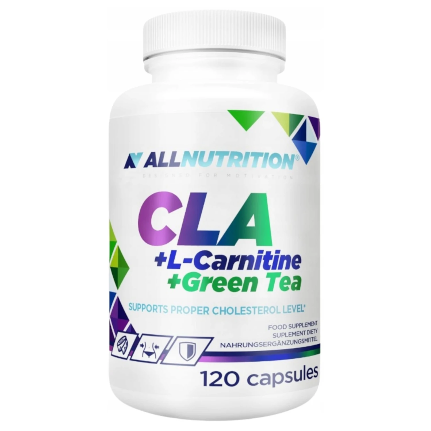 CLA и L-карнитин Allnutrition, с экстрактом зелёного чая, 120 капсул