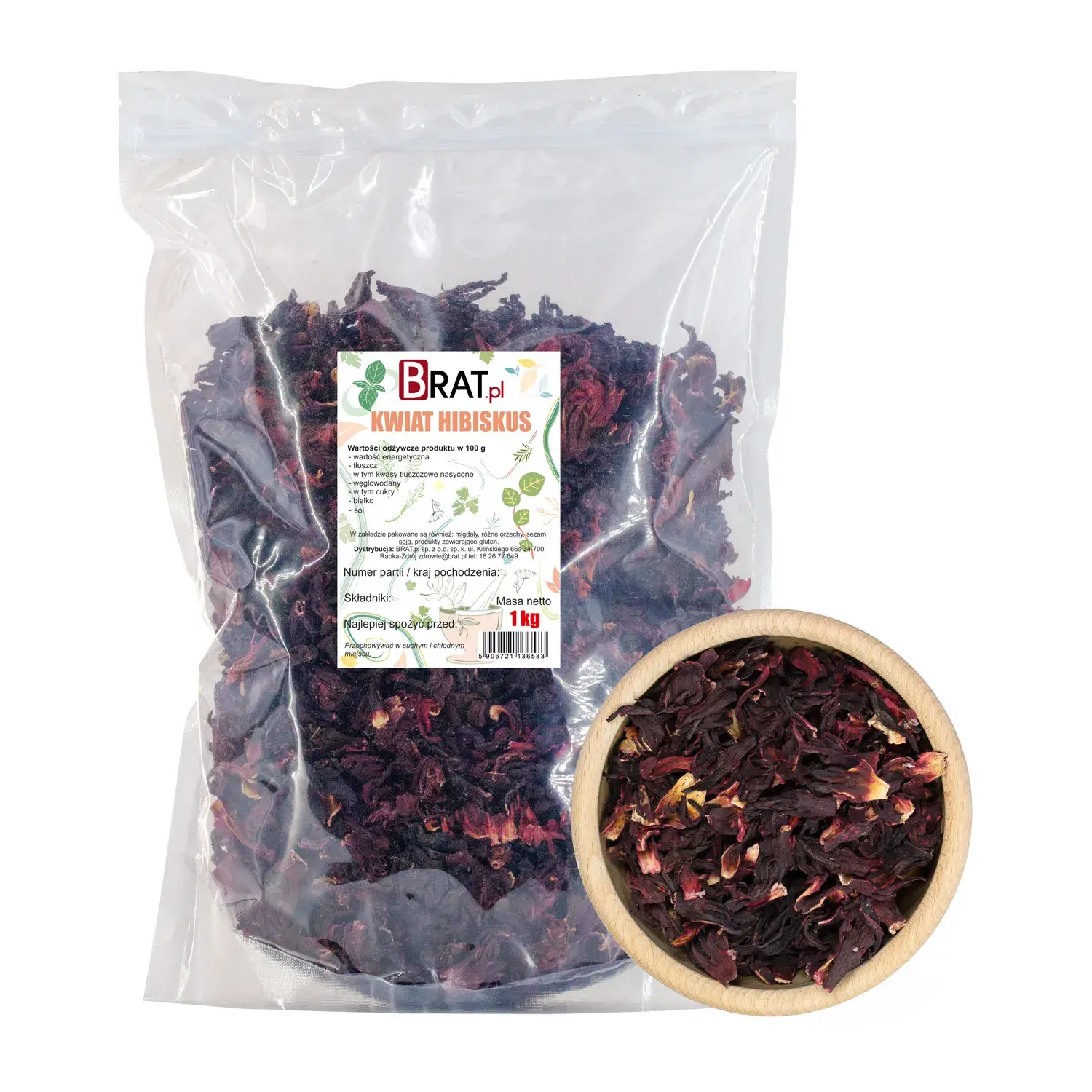 Hibiskus kwiat 1kg